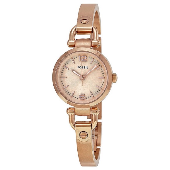 Fossil Accessories - Fossil Georgia White Dial Rose Gold Watch